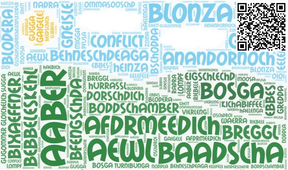 Wordle zum schwäbischen Dialekt